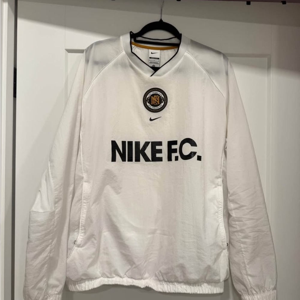 Nike White & Black Nike F.C. Pullover Top